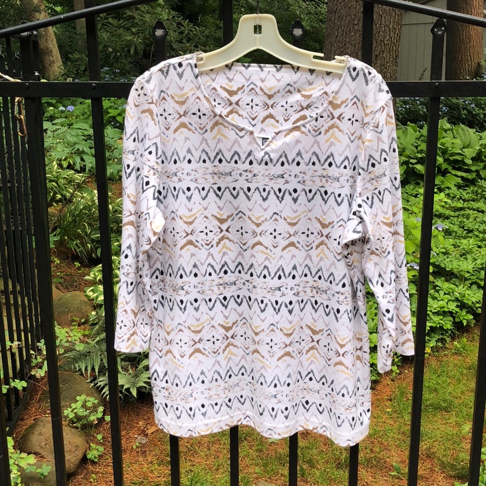 Southern Lady cotton 3/4 sleeve top
